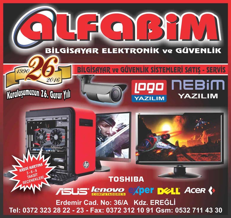 Alfabim Bilgisayar Elektronik Ve Güvenlik Sistemleri Ltd.Şti. kdz.ereğli